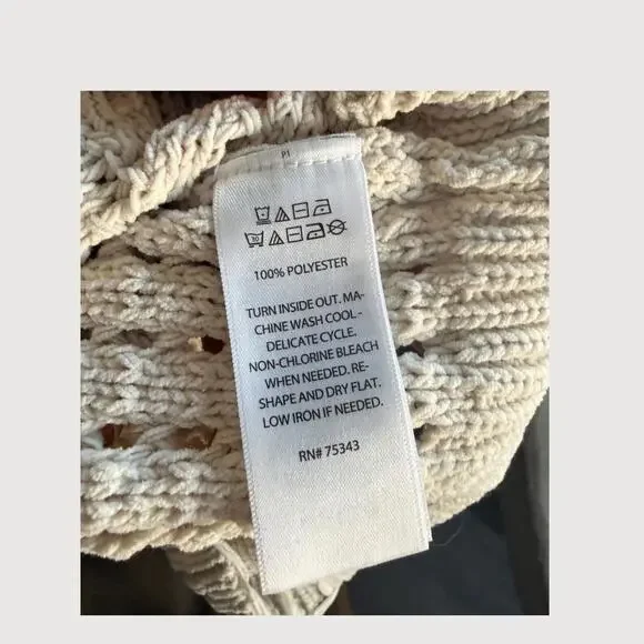 Joie Cream Open Knit Sweater – Lightweight Pullover – Size M - Picture 6 of 6